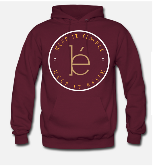 keep it simple keep it bésik burgundy hoodie