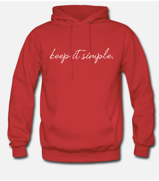 cursive keep it simple hoodie