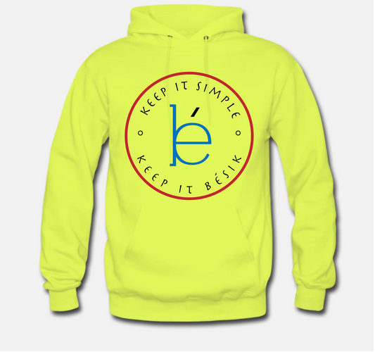 keep it simple keep it bésik neon hoodie