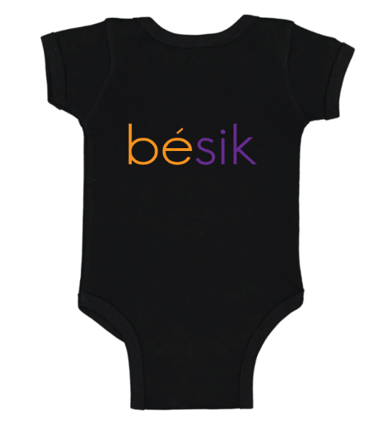 Purple/Gold Black bésik Onesie