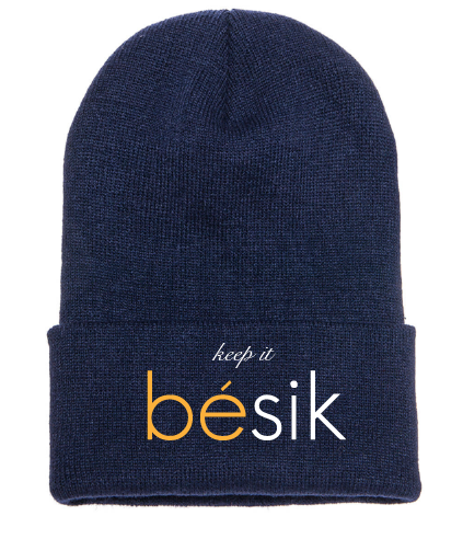 Maroon w/ Gold White keep it bésik Beanie