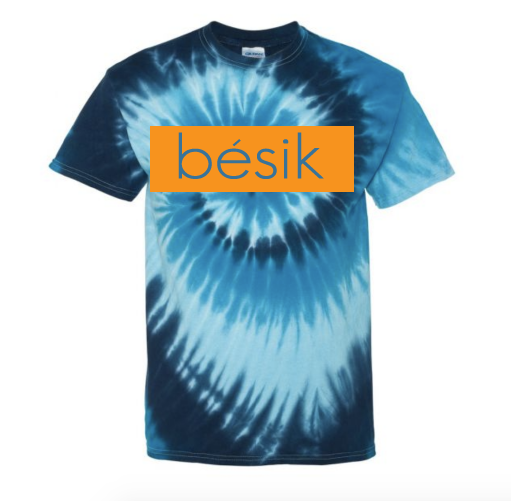 women's blue tye-dye bésik tee