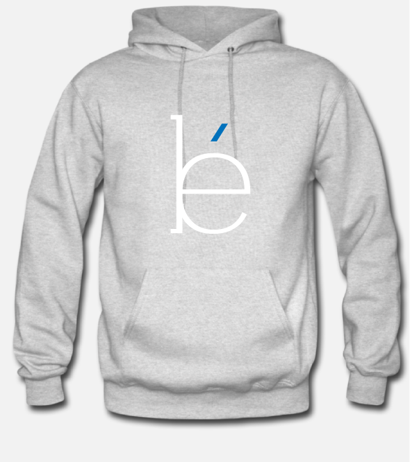 women's big white/blue logo hoodie