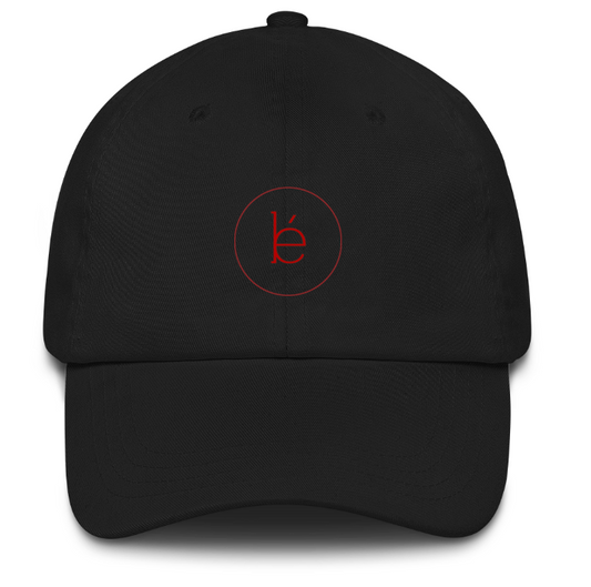 Black All Red Circle bé Dad Hat