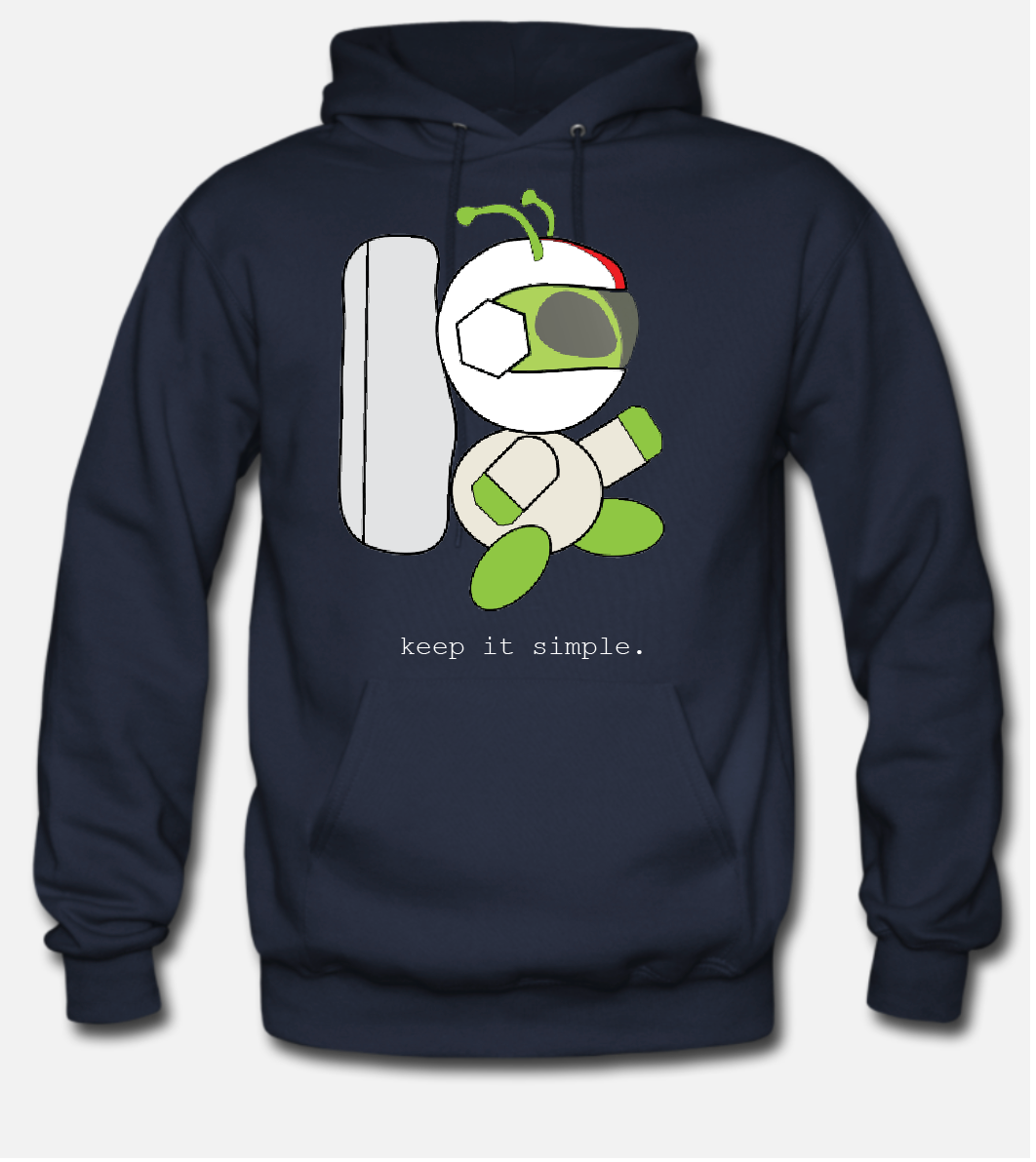 Navy Blue Hoodie with Mascot - Keep it simple