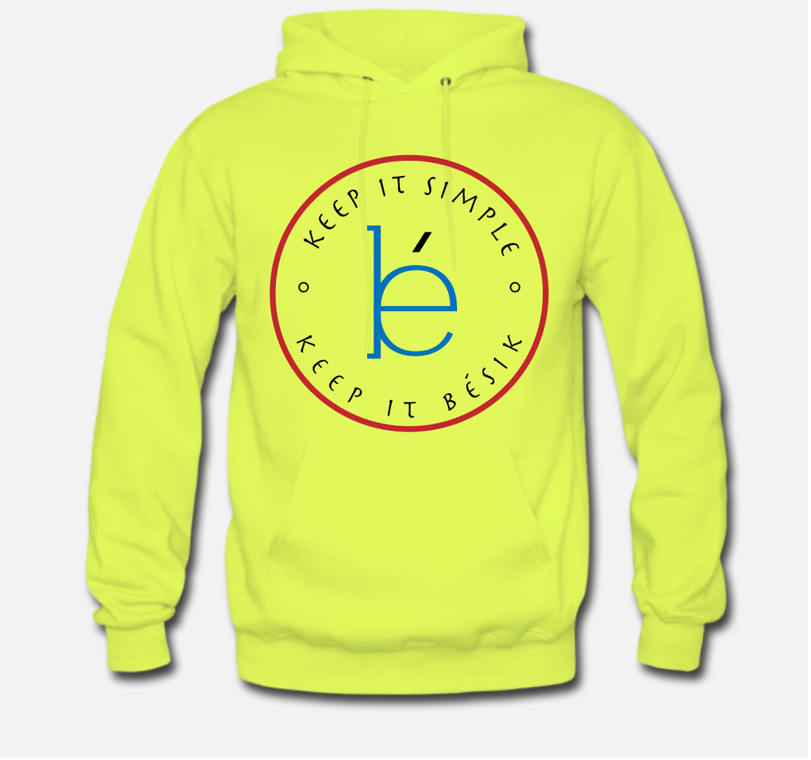 keep it simple keep it bésik neon hoodie